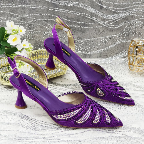 Venus Chan Shoes and Bag Set for Women's Party Heels