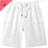 Summer Fashion Cotton Men Casual Shorts Drawstring Waist Comfortable Knee Length