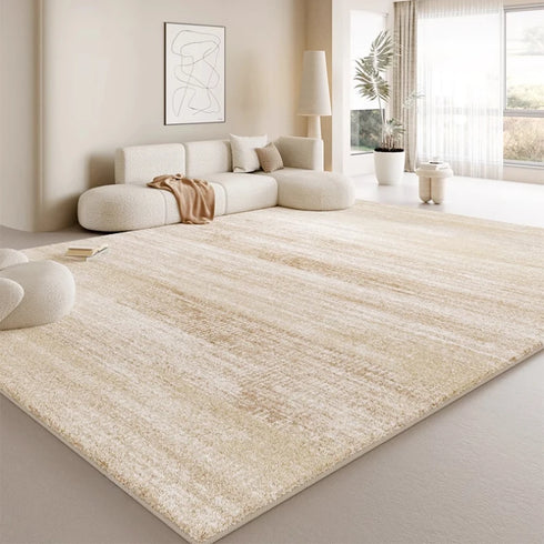 Cream Style Living Room Decoration Thick Plush Area Rug Soft Fluffy Floor Mat for Bedroom