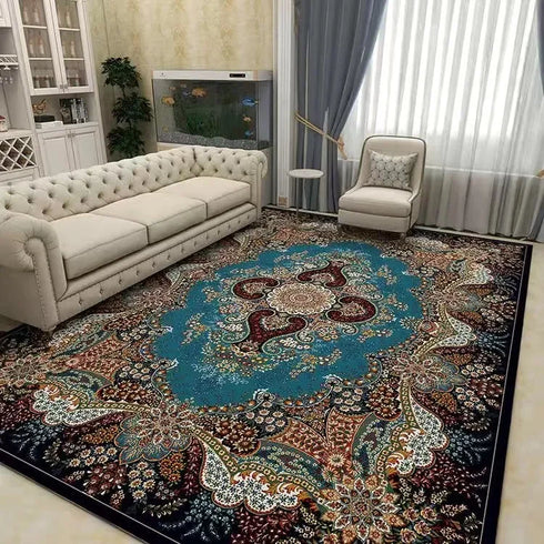 Retro Persian Style Carpet Large Area Rug for Living Room Bedroom Decoration