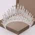 Elegant Rhinestone Crystal Queen Crown Bridal Tiara for Women - Perfect Hair Accessory for Pageants and Weddings