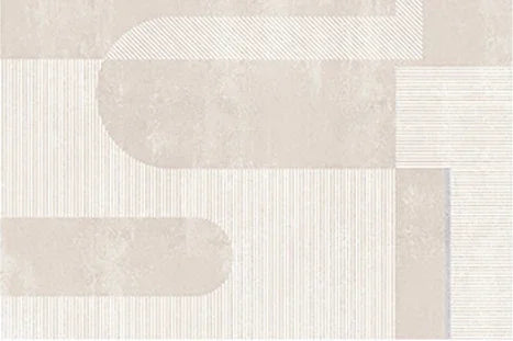 Minimalist Beige Art Stripe Carpet Soft Large Area Rug for Bedroom and Living Room Decor