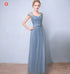 Elegant Sleeveless Tulle A-Line Bridesmaid Dress With Satin Belt And Lace Up Bow For Weddings