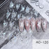 5D Embossed Nail Art Stickers - Semi-Transparent White Bowknots Adhesive Sliders for Creative Manicure Decorations and Nail Art Accessories