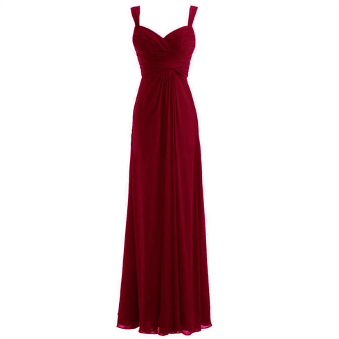 A Line Chiffon Sweetheart Bridesmaid Dress For Evening With Pleated Off Shoulder Silhouette And Lace Up Back