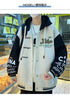 Men's Casual Hooded Jacket M-6XL - Spring and Autumn Korean Fashion Loose Fit Coat with Baseball Jersey Style and Letter Pattern