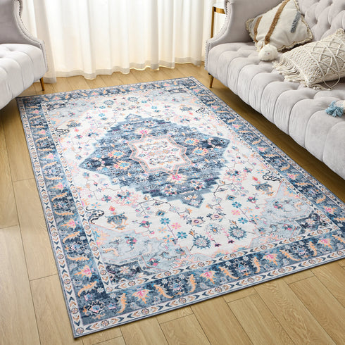 Retro Living Room Decoration Carpet Nordic Style Area Rug for Bedroom Non-Slip Mat