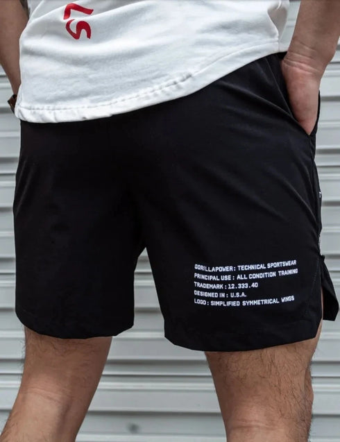 Lightweight Quick-Drying Men's Fitness Shorts with Drawstring and Pockets
