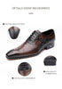 Handmade Men's Wedding Dress Brogue Shoes Genuine Leather Lace-Up Casual Fashion Footwear