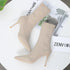 Sexy Sock Boots Knitting Stretch High Heels for Women Fashion Shoes Ankle Boots