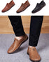 Man Retro Penny Handmade Loafer Casual Shoes Genuine Cow Leather Comfortable Slip-On Design
