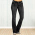 Women's Low Waist Boot Cut Jeans Slim Stretch Denim Trousers