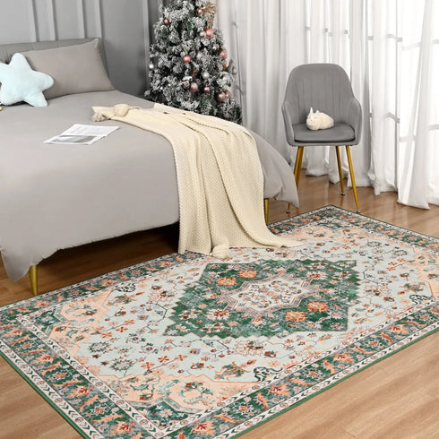 Retro Living Room Decoration Carpet Nordic Style Area Rug for Bedroom Non-Slip Mat