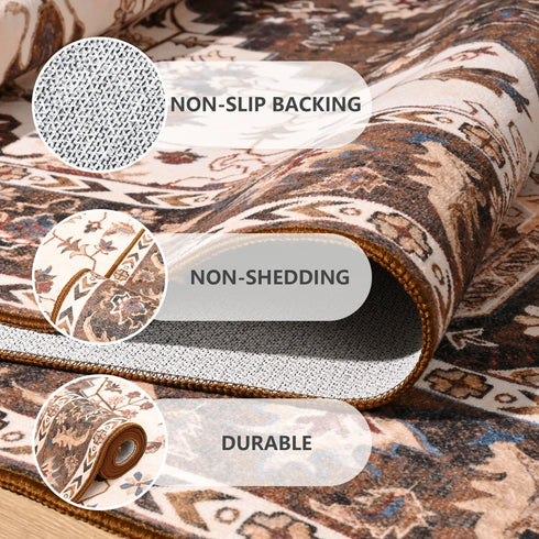 Retro Living Room Decoration Carpet Nordic Style Area Rug for Bedroom Non-Slip Mat