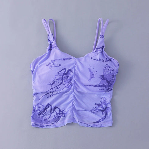 Yoga Bra Women’s Beauty Back Halter One-Piece Chest Pad Sports Crop Top