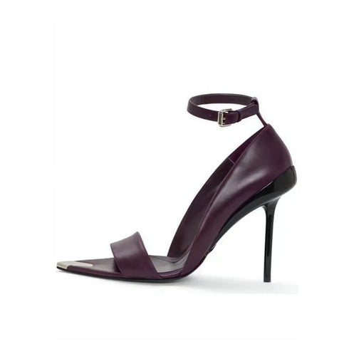 Elegant Pointed Open Toe Slim High Heel Sandals for Parties and Weddings