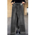 Elastic Waist Jeans For Women High Waist Wide Leg Denim Pants Loose Fit Casual Trousers