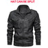 Men's Casual PU Leather Motorcycle Jacket for Autumn and Winter - Stylish Biker Coat with Detachable Hood and Zipper Closure