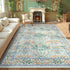 Large Machine Washable Bohemian Flower Carpet for Living Room and Bedroom Decoration
