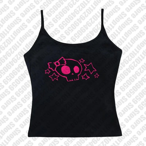 2000s Y2k Harajuku Crop Tops Gothic Letter Print Slim Stitch Graphic Tees Summer Streetwear