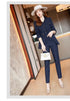 Chic Korean Fashion Women's 3-Piece Blazer Suit Set with Long Sleeve Vintage Jacket and Vest + Slim Straight Pencil Pants for Elegant Business Outfits