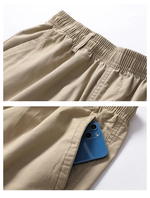 Plus Size Men's Casual Cotton Summer Knee Shorts Sports