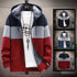 Men's Fleece Knit Sweater Coat with Stripes - Stylish Casual Jackets and Hoodies for Winter and Autumn, Thick Warm Windbreaker Pullovers for Everyday Wear