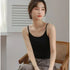 Stylish Women's Solid Color Sleeveless Sling Camisoles & Crop Tops - Slimming Vests for Comfortable Layering and Everyday Wear