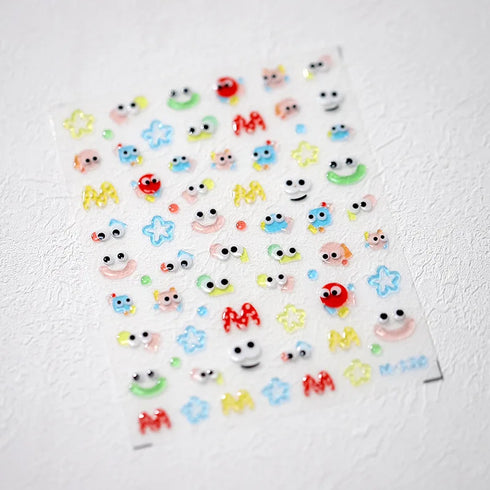 Kawaii Hydrangea 5D Embossed Flower Nail Art Stickers - Self-Adhesive Transfer Decals for Stunning DIY Nail Decoration