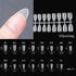 120pcs Matte Press On Nail Tips - Soft Full Cover Oval Almond Fake Nails for Spooky Season and Autumn Glam