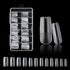 120Pcs Clear Frosted Stiletto, Almond, and Square Fake Nails - Full Coverage Gel X Coffin Manicure Tips for Stunning Autumn Nails