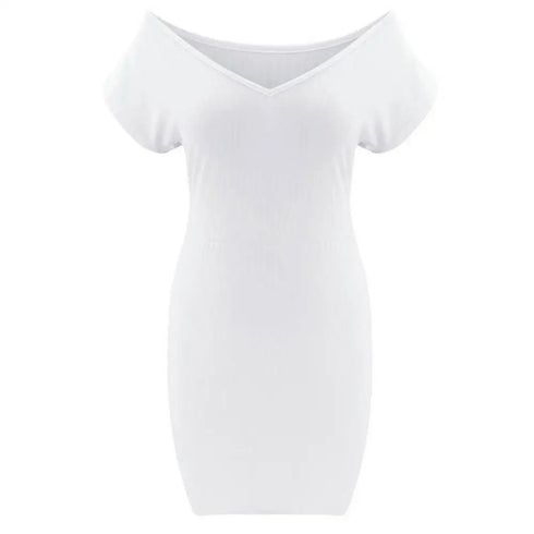 Summer Women Dress Sexy V-Neck Club Dresses Slim Mini Party Dress