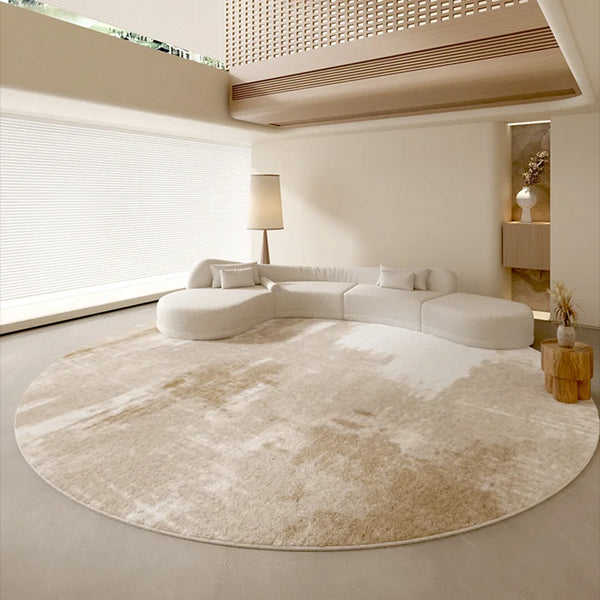 Wabi Sabi Style Large Round Carpet Soft Comfortable Living Room and Bedroom Rug