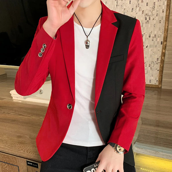 Modern Men's Slim Fit Autumn Blazer - Casual Streetwear Jacket Fashion Hombre - Daily Wear Men's Clothing