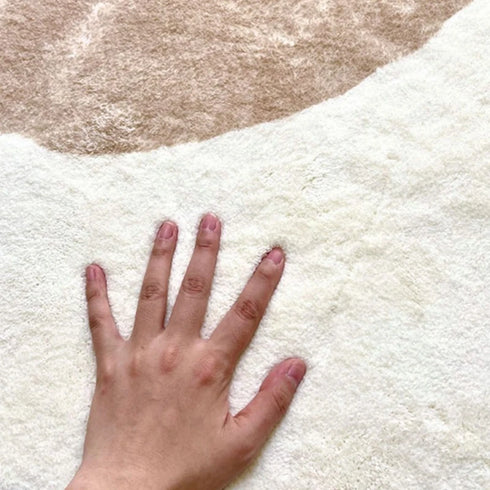 Modern Art Round Carpet Fluffy Soft Spiral Stripes Rug for Living Room and Bedroom