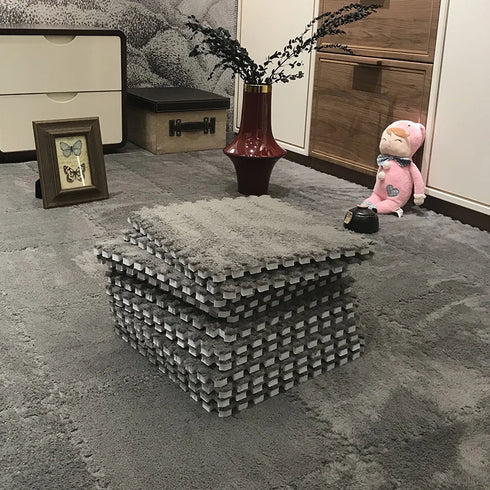 Soft Plush Kids Carpet Play Mat Interlocking EVA Foam Rug for Children