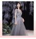 Off Shoulder Lace Illusion A Line Dress Floor Length Glitter Tulle Bow Bridesmaid Dress