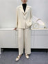 Elegant Pleated Long-Sleeved Jacket for Women - Comfortable Casual Suit with Thickened Design for Spring and Autumn Wear