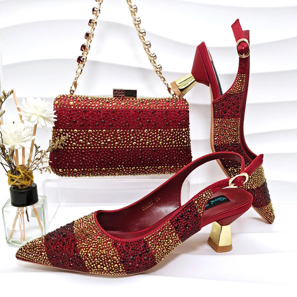 Elegant African Women’s Shoes and Bag Matching Set for Special Occasions