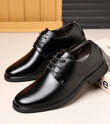 Leather Shoes for Men Casual Derby Square Toe Business Style