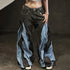 Baggy Cargo Jeans For Women With Distinctive Stitching And Washed Denim Look For Streetwear And Hip Hop Style