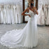 Beach Wedding Dress A Line Chiffon V Neck Backless Embroidered Appliques Boho Gown