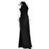 JULISSA MO Satin Sexy Hollow Out Maxi Dress for Elegant Parties