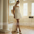 Short Wedding Dress Column Big Bow Civil Gowns Mini Bridal