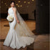Elegant Halter Thick Satin Mermaid Wedding Dresses Sweep Train Custom Made
