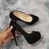 Elegant Women’s Stiletto Pumps - 14cm Super High Heels with Round Toes and Platform for Nightclub Parties, Weddings, and Dressy Occasions
