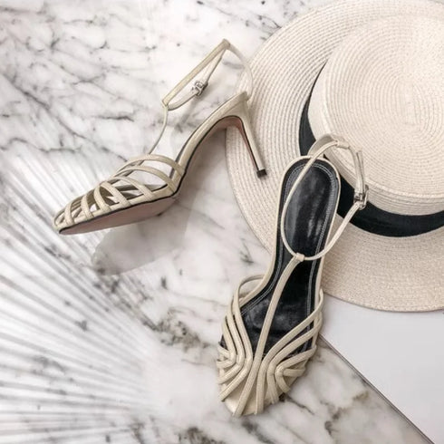 Sexy T Strap Heels For Women Sandals Narrow Band Party