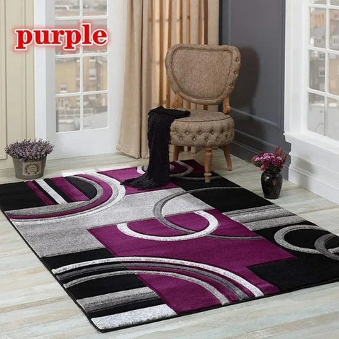 Nordic Geometric Square Carpet for Living Room and Bedroom Luxury Non-Slip Floor Mat