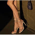 Rhinestone Snake Stiletto Gladiator Sandals For Wedding