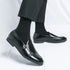 Men's Leather Formal Monk Shoes for Business Office and Wedding Events